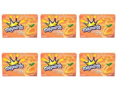 Maynards Fuzzy Peach Gummy Candy 100g Each, 6 Boxes