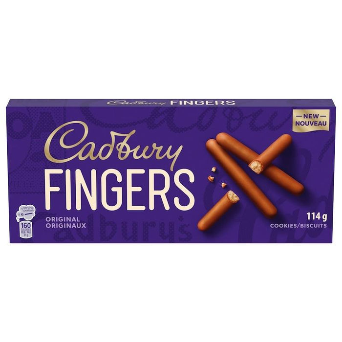 Cadbury Fingers Original Chocolatey Cookie Biscuits, 114g