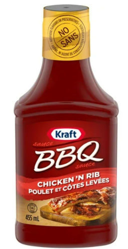 Kraft Chicken & Rib BBQ Sauce, 455ml