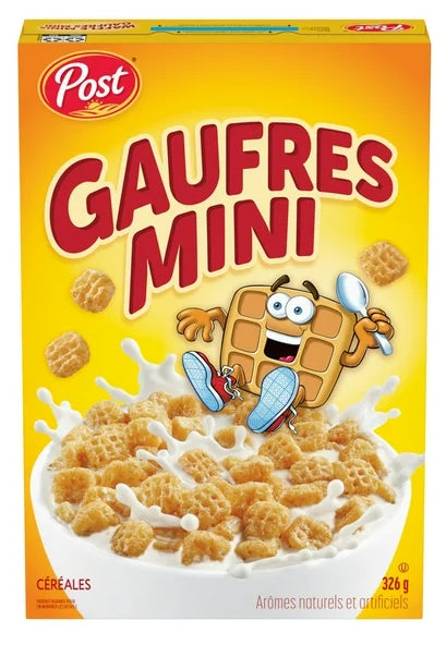 Post Waffle Minis Breakfast Cereal, 326g