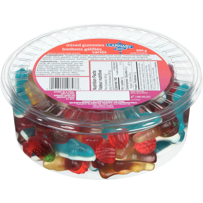 Carnaby Sweet Mixed Gummies, 500g/17.5oz, Tub