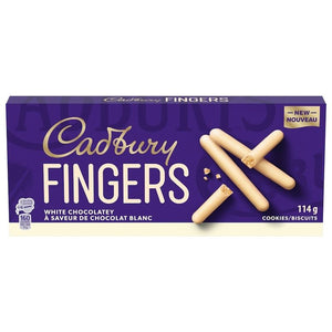 Cadbury Fingers White Chocolatey Cookie Biscuits, 114g