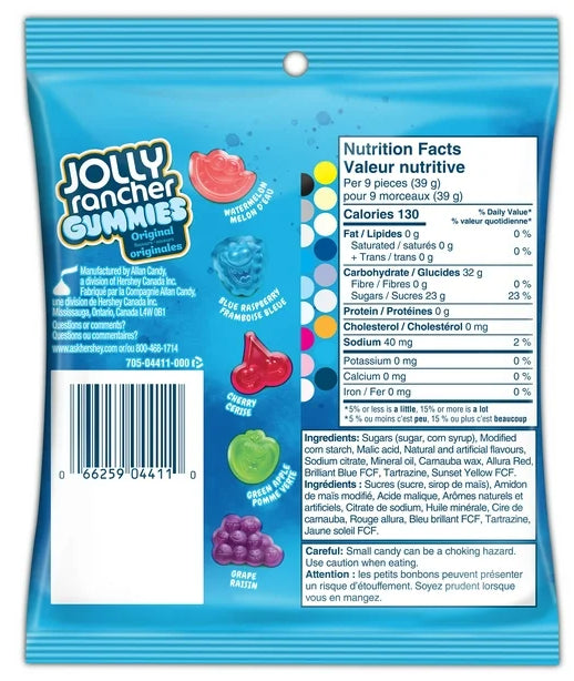 JOLLY RANCHER Original, Gummy Candy, 182g