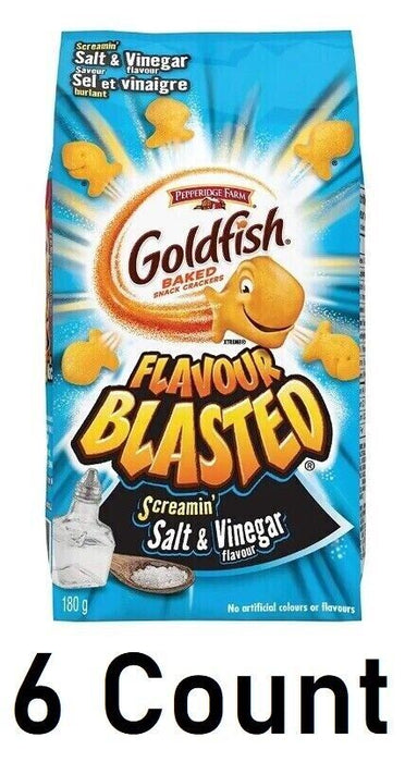 Goldfish Salt And Vinegar Crackers 180g Each 6 Count