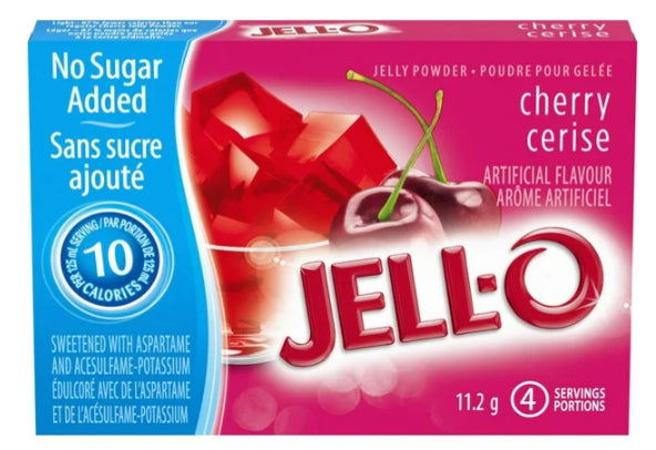 Jell-O Cherry Jelly Powder Light, Gelatin Mix, 11.2g