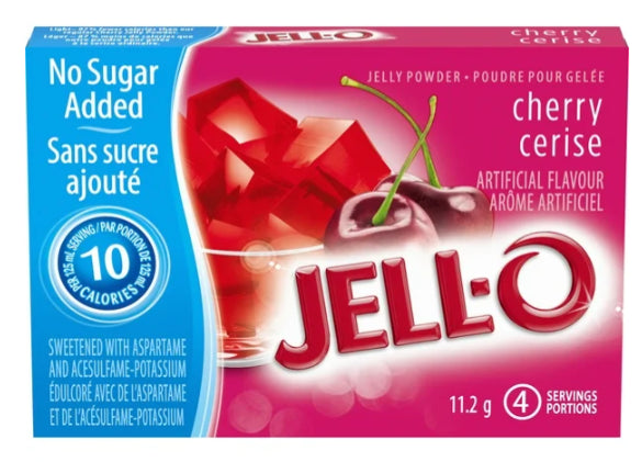 Jell-O Cherry Jelly Powder Light, Gelatin Mix, 11.2g