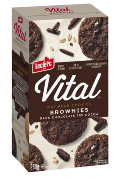 Vital Brown Oat Bran Cookies Brownies Chocolate 70% 280g