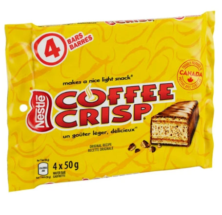 Coffee Crisp Chocolate Coffee Wafer Bars Multipack, 4 x 50g