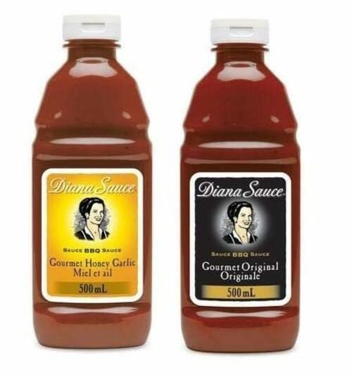 Diana Sauce Original & Honey Garlic BBQ Sauce, 500ml, 2 BOTTLES - CanadaGrocery