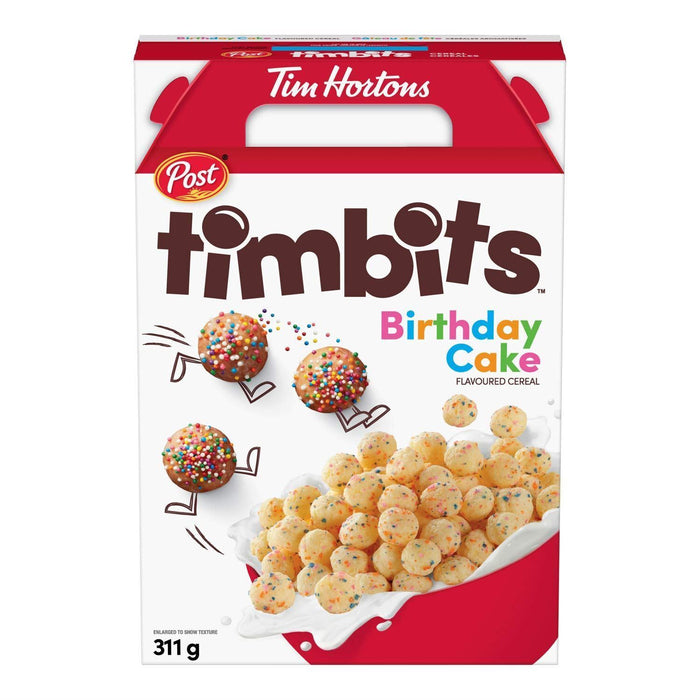 Post Tim Hortons Timbits Birthday Cake Flavored Cereal 311g Box