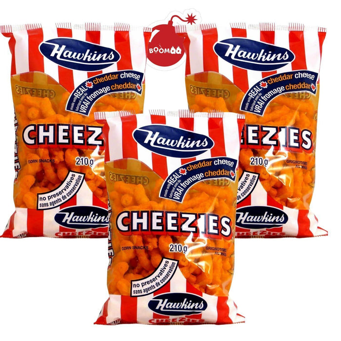 Hawkins Cheezies Family Pack 3x210g/7.4oz,  3 BAGS