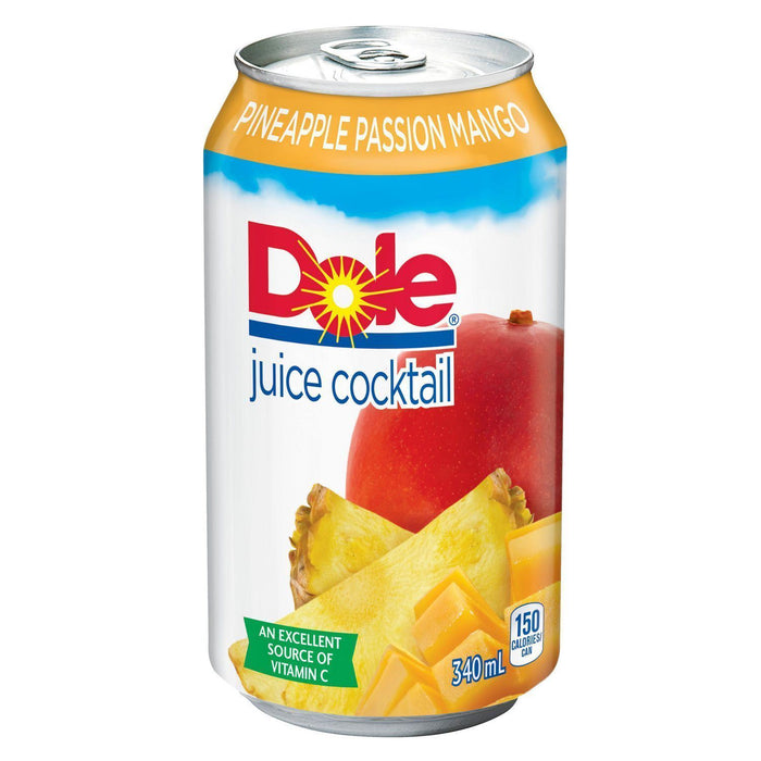 Dole Pineapple Passion Mango Fruit Juice 340ml/11.5oz Each 12 Cans Case