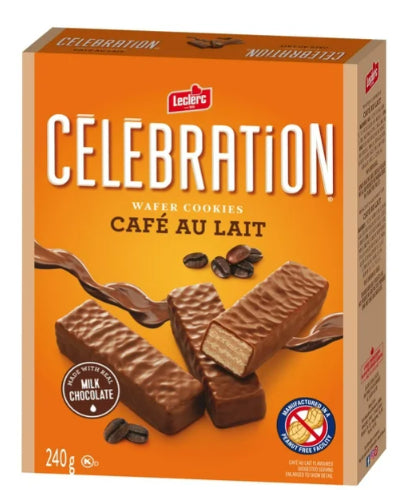 Celebration Leclerc Cafe au Lait Wafer Cookies, 240g