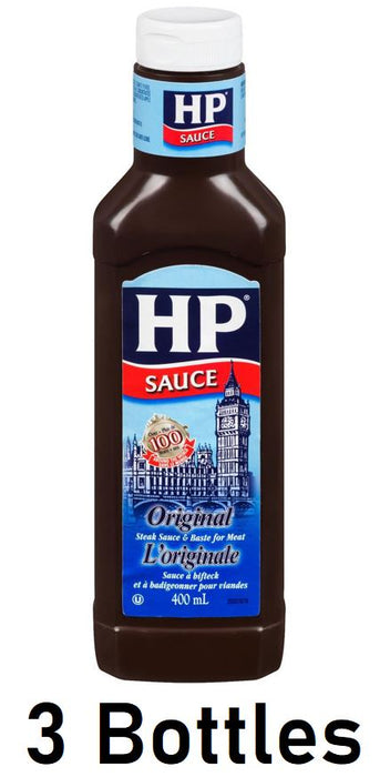 HP Original Steak Sauce 400ml Each 3 Bottles