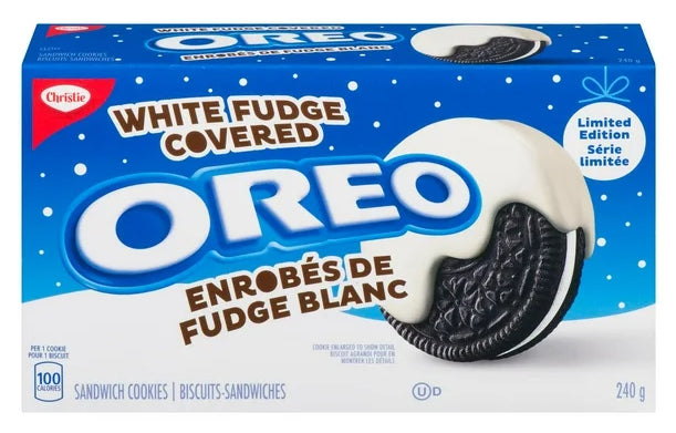 Oreo White Fudge Covered Sandwich Cookies, 240g