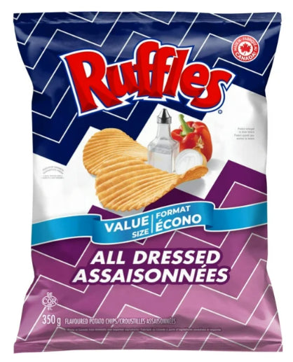 Ruffles All Dressed Flavored Potato Chips, 350g