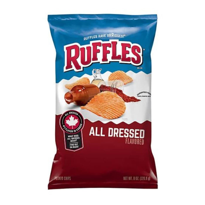 Ruffles All Dressed Ridged Potato Chips, 7.05oz Each 4 Bags