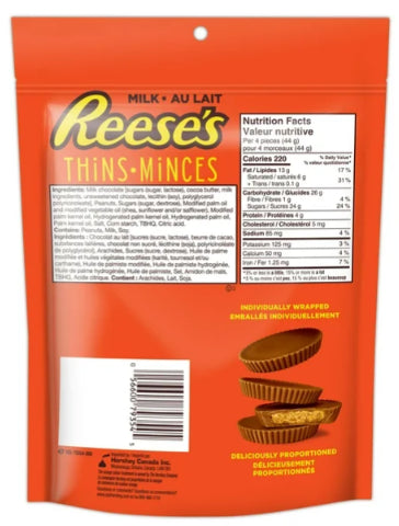 Reese Thins Peanut Butter Cups Milk Chocolate, 165g