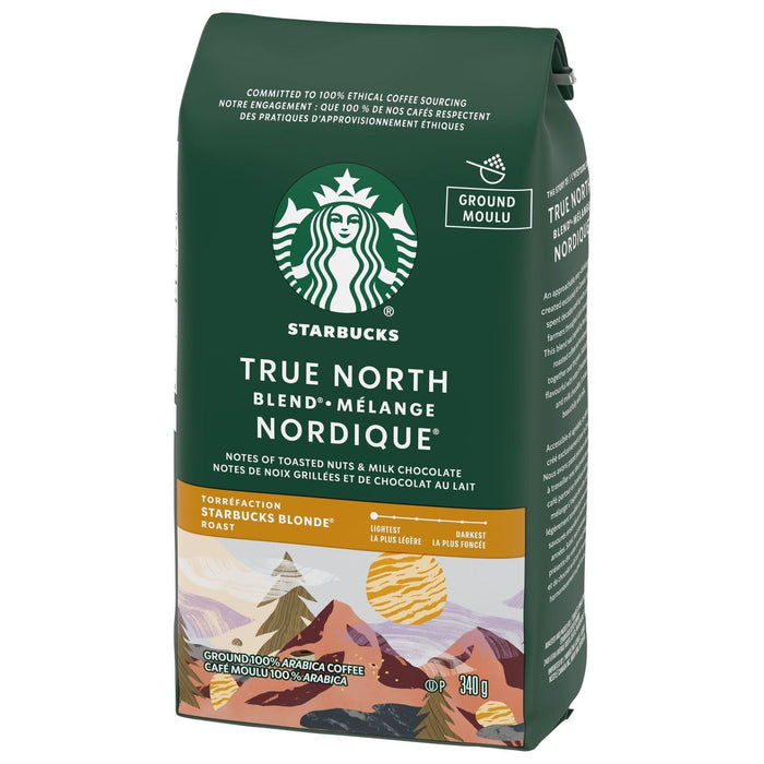 Starbucks True North Blend Blonde Roast Ground Coffee, 340g/12 oz