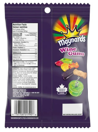 Maynards Wine Gums Gummy Candy, 154g