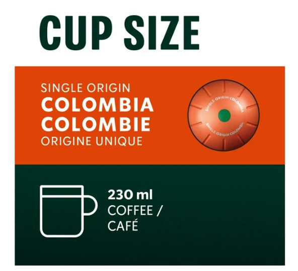 Starbucks Coffee Pods Single-Origin Coffee Colombia Nespresso Vertuo 8 Capsules 100 g