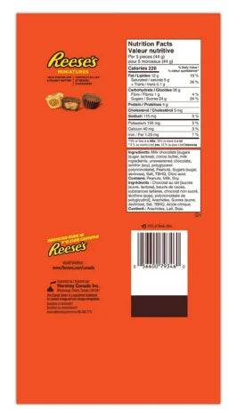 Reese's Miniatures Peanut Butter Cups Candy, 900g