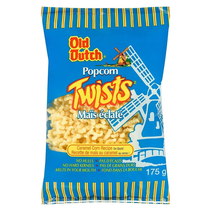 Old Dutch Popcorn Twists Puff Corn Snack, 175g/6.1oz (Full Case of 11)