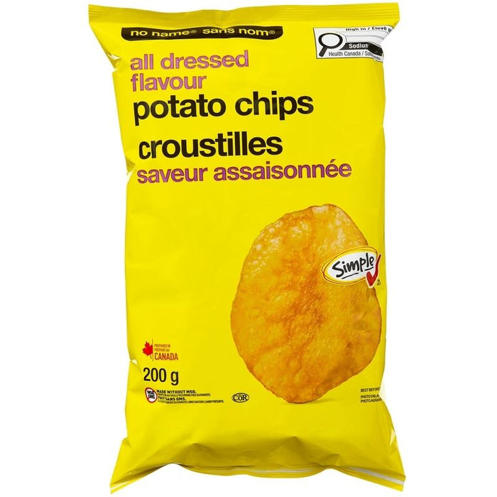 No Name All Dressed Flavour Potato Chips, 200g