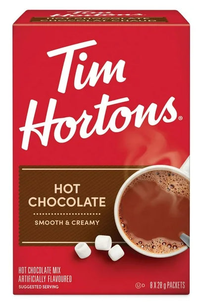 Tim Hortons Hot Chocolate, 8ct x 28g, Packets