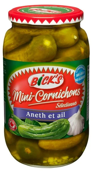 Bick's Garlic Baby Dills Pickles, 1L