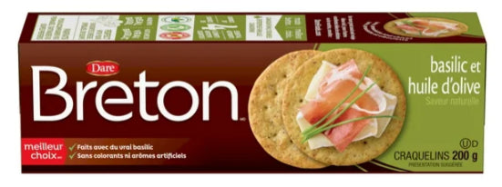 Dare Breton Basil and Olive Oil Crackers, 200g