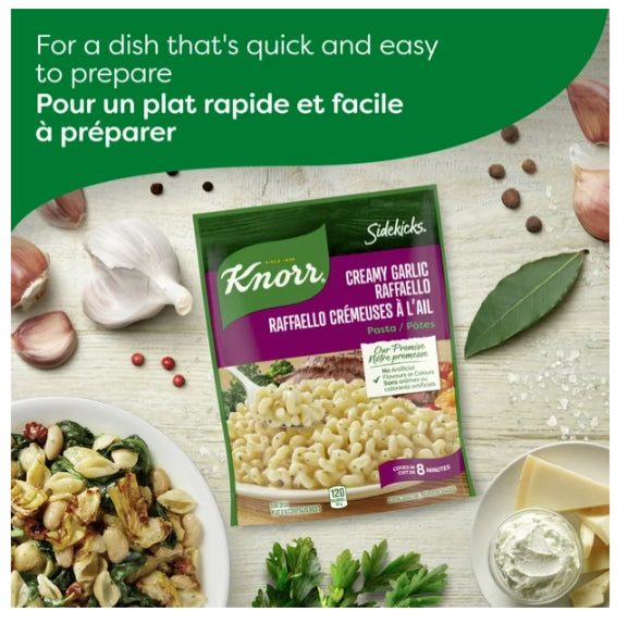 Knorr Sidekicks Creamy Garlic Raffaello Pasta Side Dish, 137g