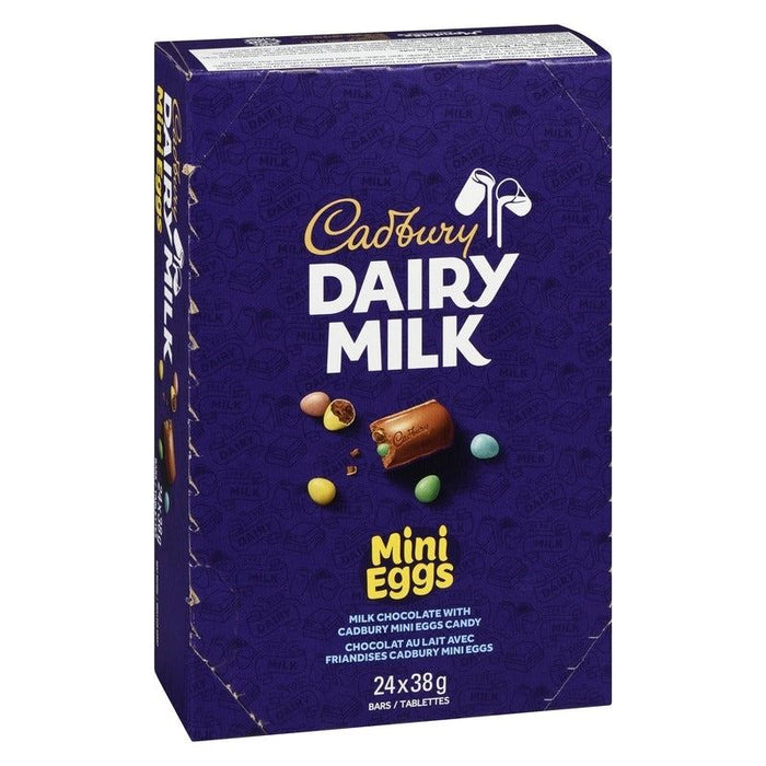 Cadbury Dairy Milk Mini Eggs Chocolate Bars Case, 24x38g