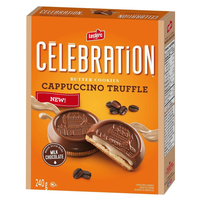 Leclerc Celebration Cappuccino Truffle Cookies, 240g/8.5oz.