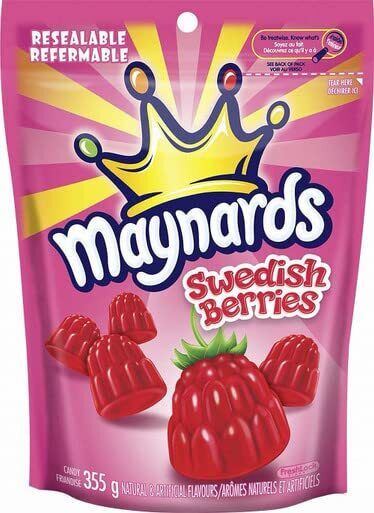 Maynards Variety Pack Sour Cherry Blasters, Fuzzy Peach, Swedish Berries, 12.5oz