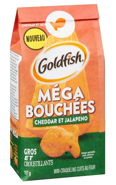 Goldfish Mega Bites Cheddar Jalapeno Crackers, 167g