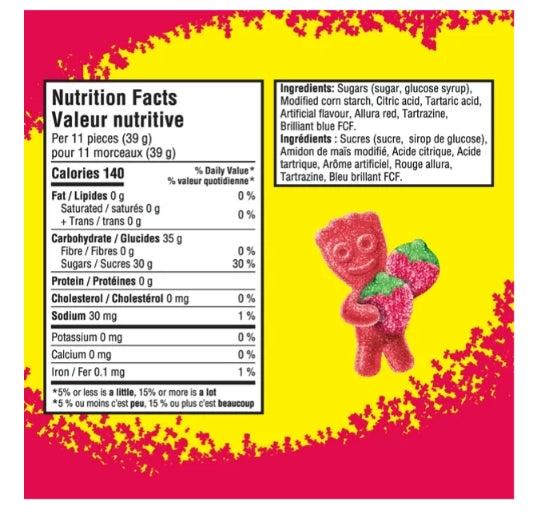 Sour Patch Kids, Strawberry Candy, Gummy Candy, Sour Candy, 154g