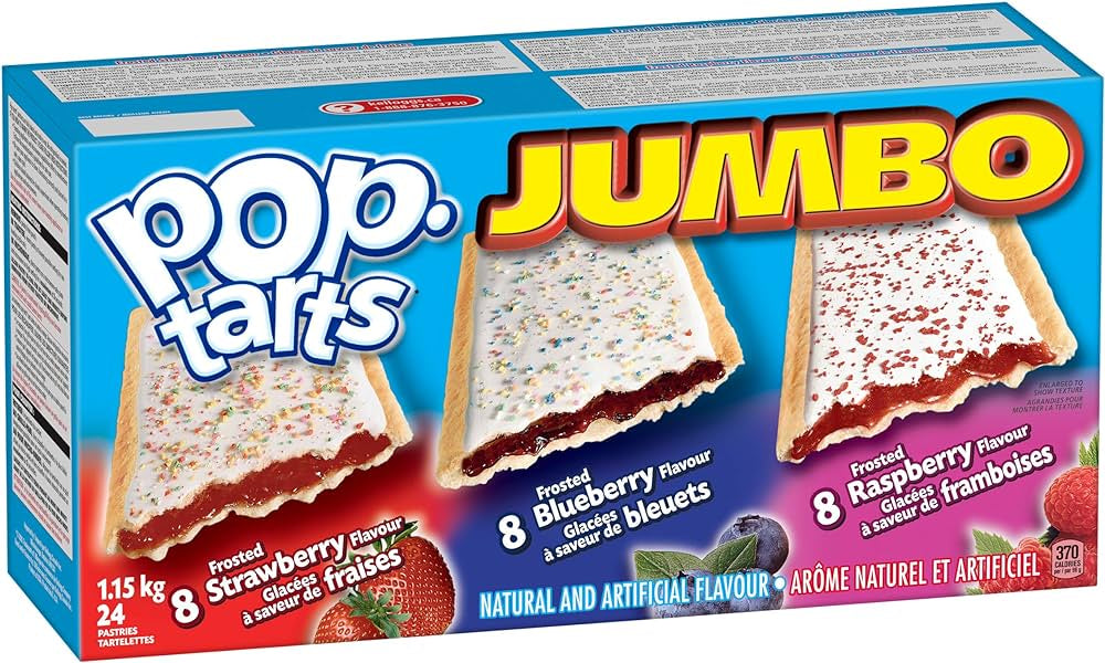 Kellogg's PopTarts Jumbo 24-Count, Strawberry, Blueberry, Raspberry 1.2kg