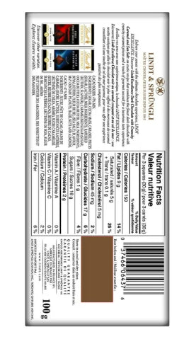 Lindt EXCELLENCE Caramel & Sea Salt Dark Chocolate Bar, 100g