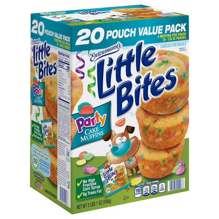 Sara Lee Little Bites Party Cakes Muffins, 20 Pouch Value Pack