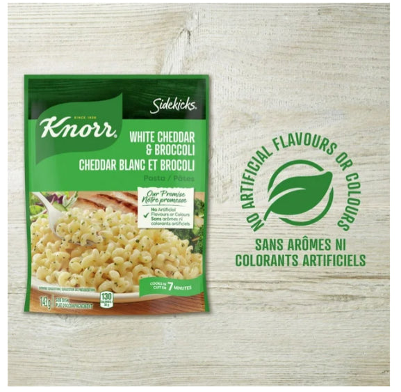 Knorr Sidekicks White Cheddar & Broccoli Pasta Side Dish, 143g