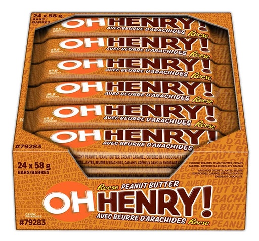 OH HENRY! Chocolatey Candy Bars with Peanut Butter, 24 Count - CanadaGrocery