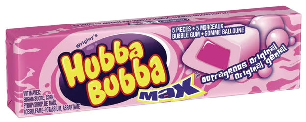 Hubba Bubba Bubble Gum Outrageous Original 5 Pieces