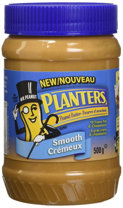 Planters, Smooth Peanut Butter, 500g/17.6oz., {Canadian Product}