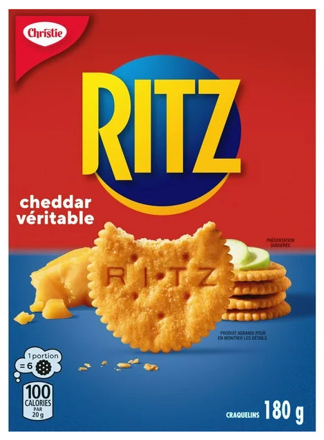 Ritz Real Cheddar Cheese Crackers, 180g