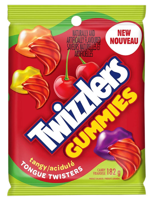 Twizzlers Gummies- Tangy Tongue Twisters Candy 6.4 oz (10ct) {Canadian Product}