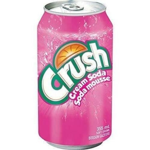 Crush CLEAR Cream Soda Soft Drink 12 Fl Oz, 12 CANS