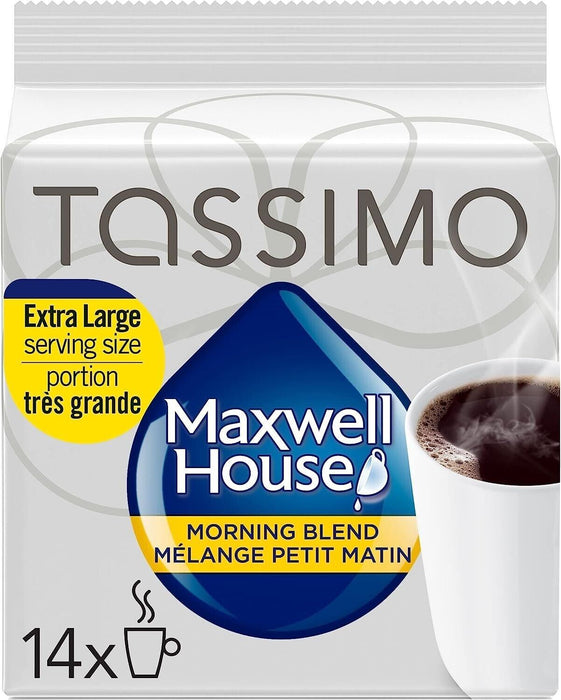 Tassimo Maxwell House Morning Blend Coffee Single Serve T-Discs, 123g Each 4 Box