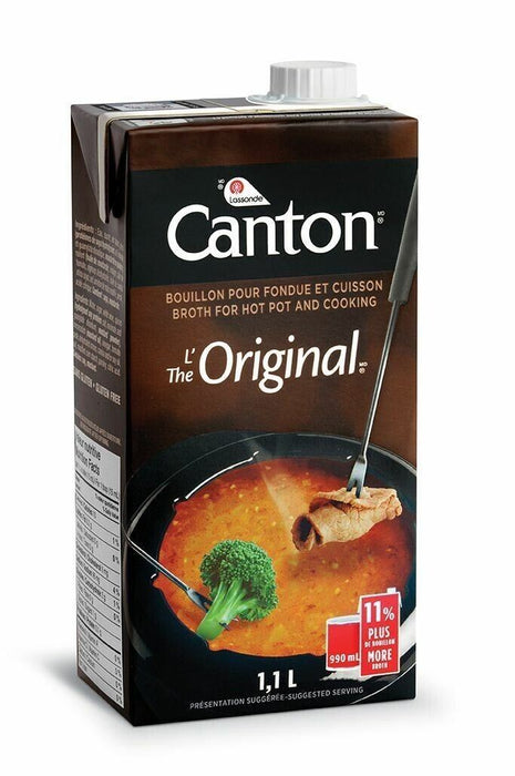 Canton Fondue Broth For Hot-Pot & Cooking The Original Flavor 1.1L Each 6 Carton