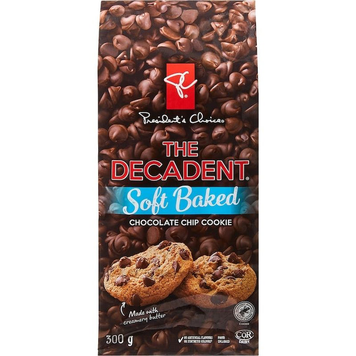 President's Choice The Decadent Soft Baked Chocolate Chip Cookies, 300g